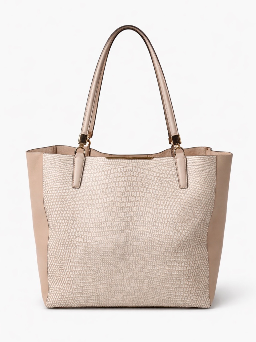 2013 Coach Metallic Champagne Lizard Embossed Leather Gallery Tote Style 28141